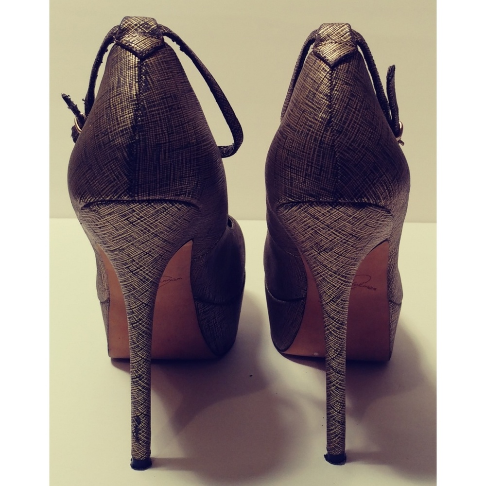 Sam Edelman Gold T Strap Platform Heel - Picture 7 of 8